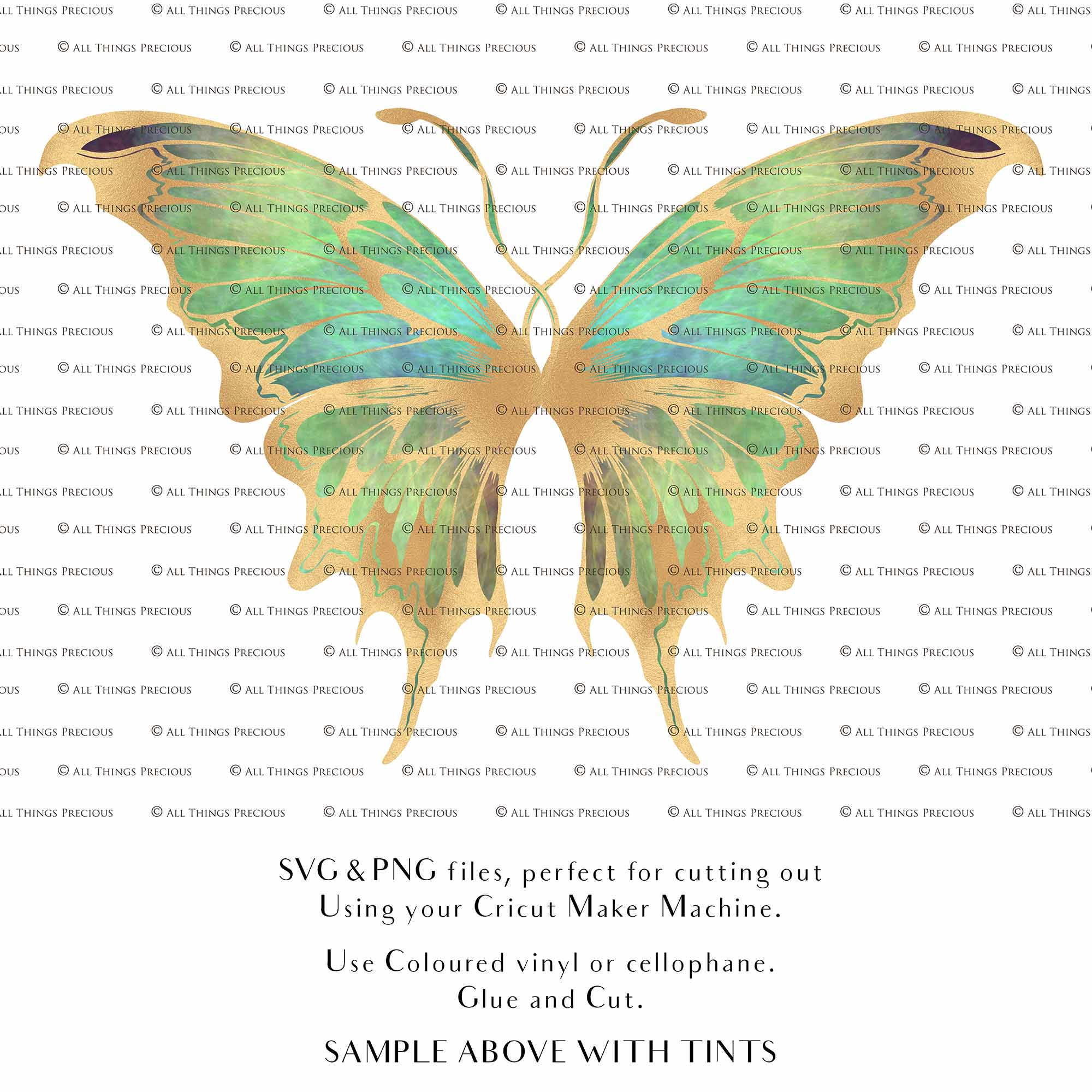 SVG & PNG Fairy Wing files for Cricut or Silhouette Cameo Cutting Machine. To create wearable fairy wings, in adult or children sizes. Simply load the design into design space for Cricut, re size and you are set to go!  These are Individual Wing Pieces, for you to cut and assemble. This is a DIGITAL product.